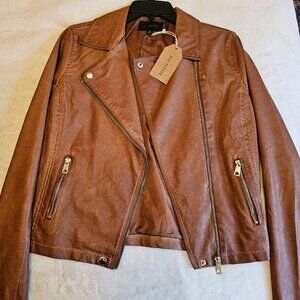 Brown leather jacket